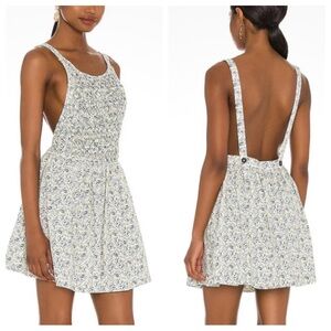 Free People Small Floral Petunia Mini Dress Jumper ~ Tea Combo Peasant Cottage